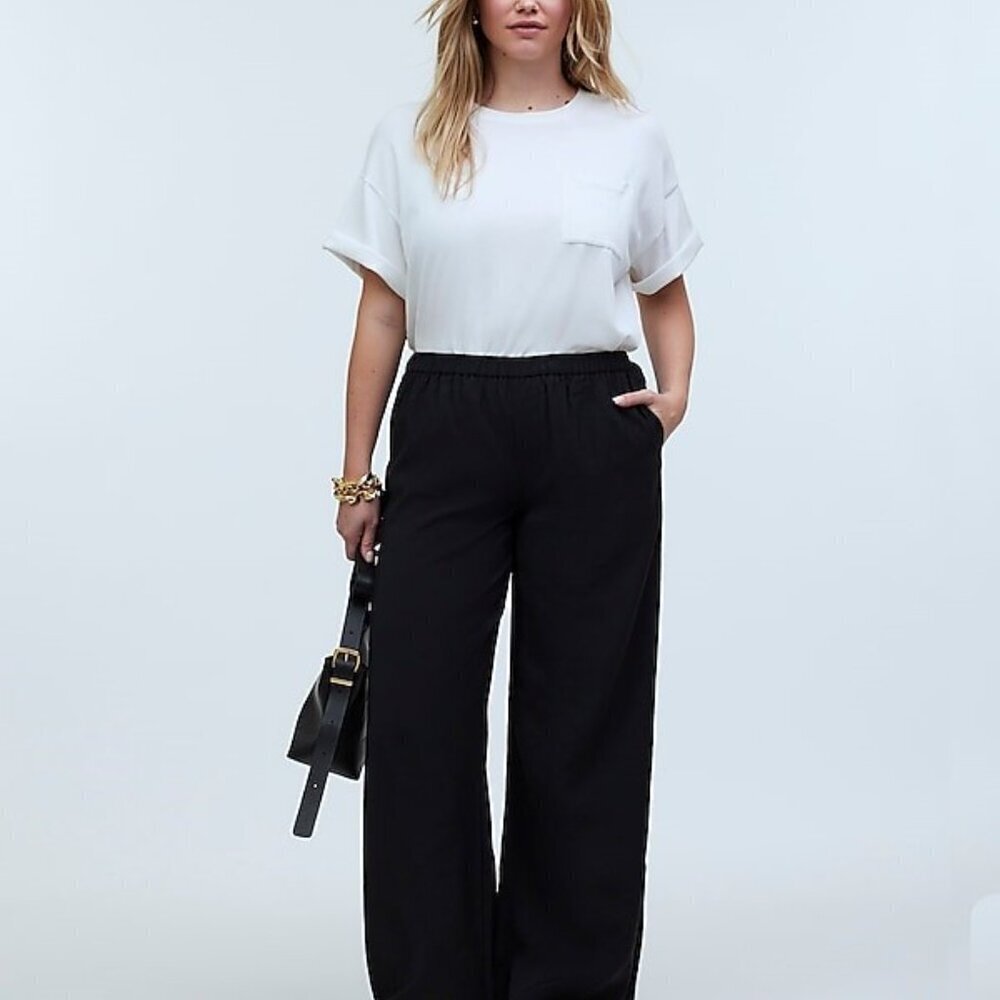 Madewell Pull-On Wide-Leg Pants in Softdrape NWT Size XXS